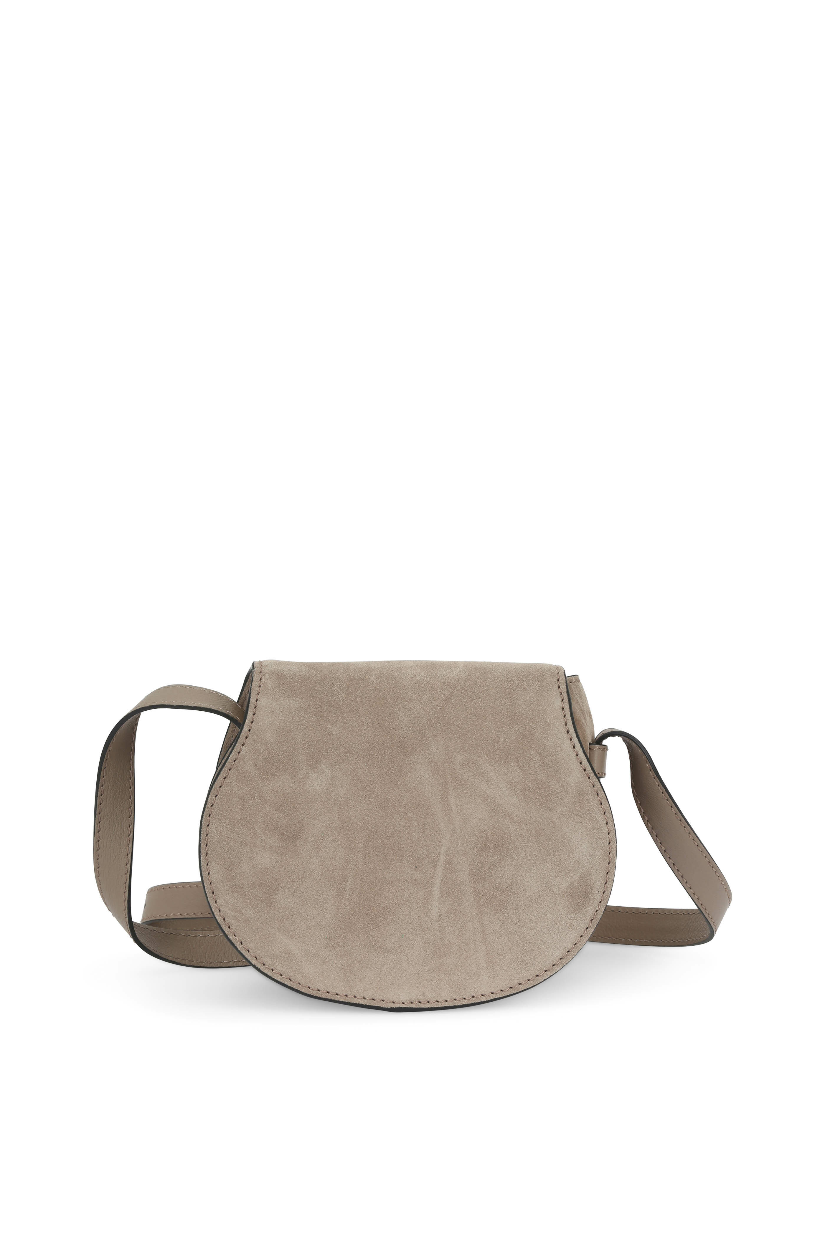 【関税&送料込】Chloe Saddle Marcie Crossbody Bag In Suede Chloe Marcie Flap Saddle Crossbody Bag in Suede | Neiman Marcus