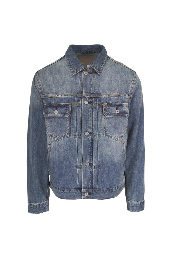 AG Sid Pleated Denim Trucker Jacket - view 1