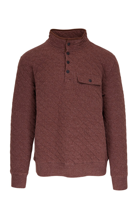 Faherty Brand - Epic Burgundy Quilted Fleece Pullover