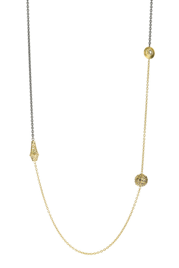 Todd Reed - 18K Gold & Sterling Silver Diamond Necklace