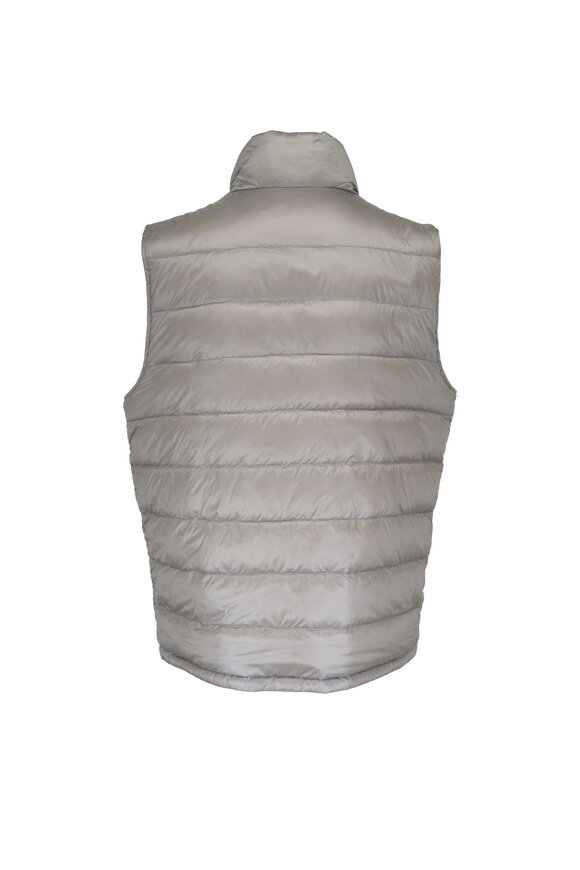 Herno Olive & Blue Reversible Quilted Down Vest - view 2