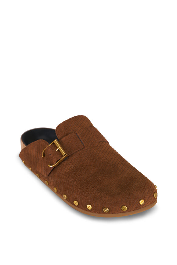 サンダル BOTTEGA VENETA  Slippers and Clogs Men Suede Brown Bottega Veneta Jack Suede Sandals | Saks Fifth Avenue