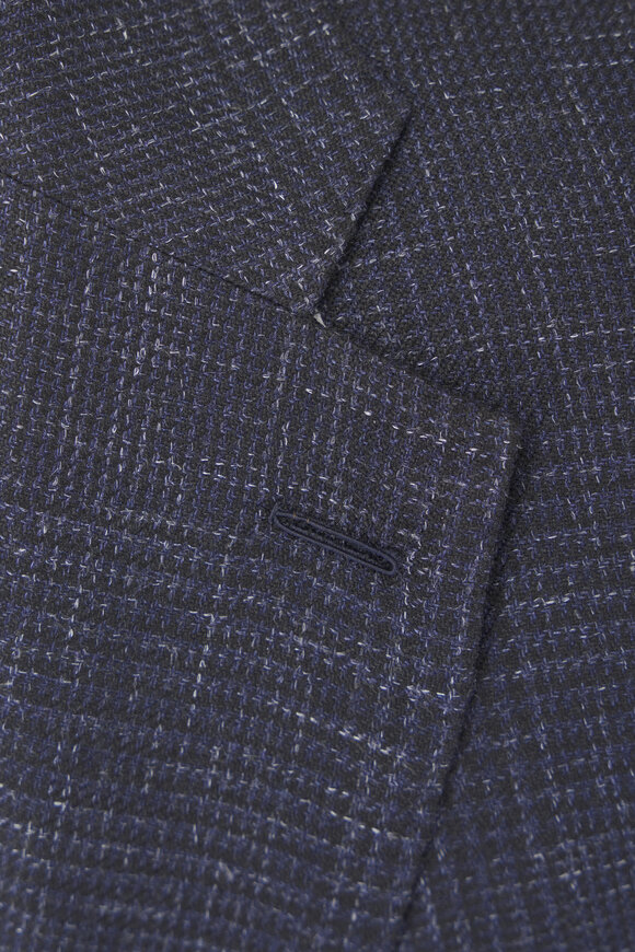 Atelier Munro Midnight Tonal Check Wool, Silk & Linen Sportcoat - view 3