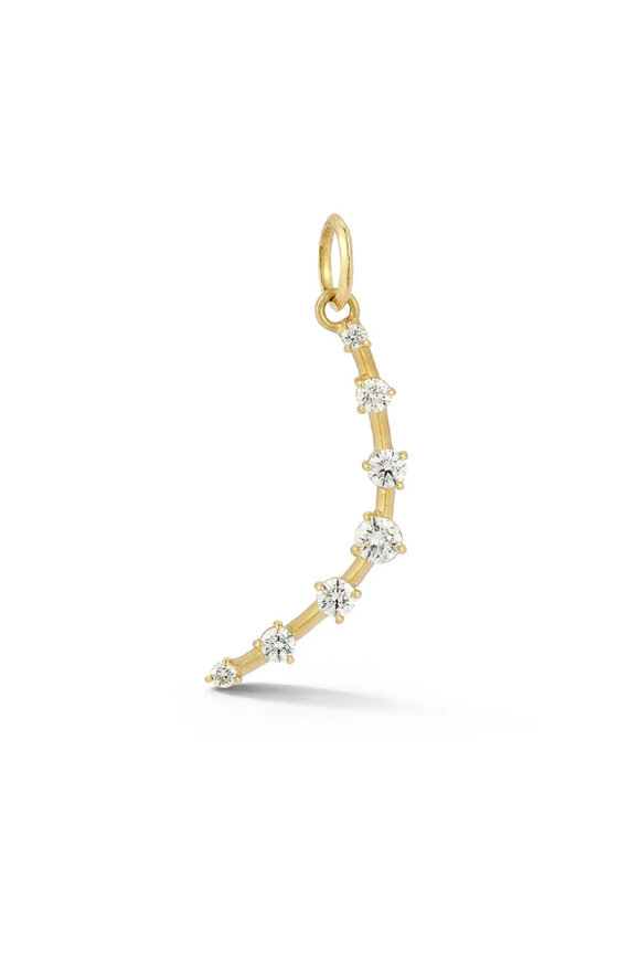 Jade Trau 18k Yellow Gold Crescent Charm
