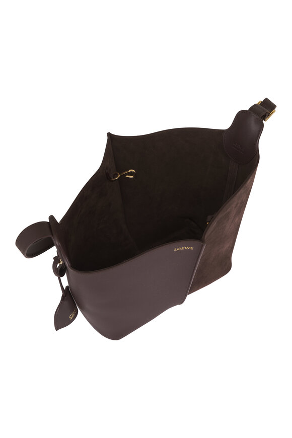 Loewe Medium Bilbao Chestnut Leather & Suede Bucket Bag - view 6