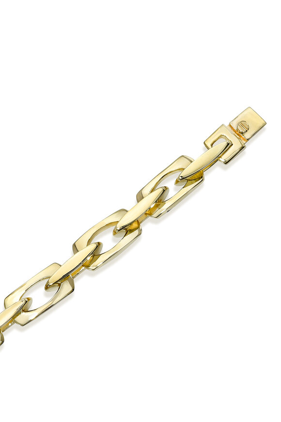 Dru 14k Yellow Gold Extra Large Godfather Bracelet - view 2