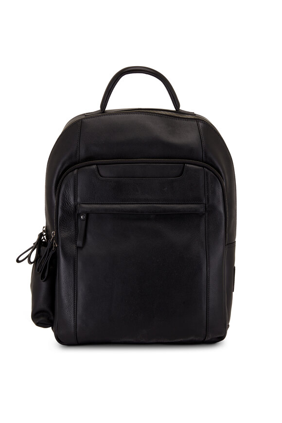 Bosca - Black Nappa Leather Soft Backpack 