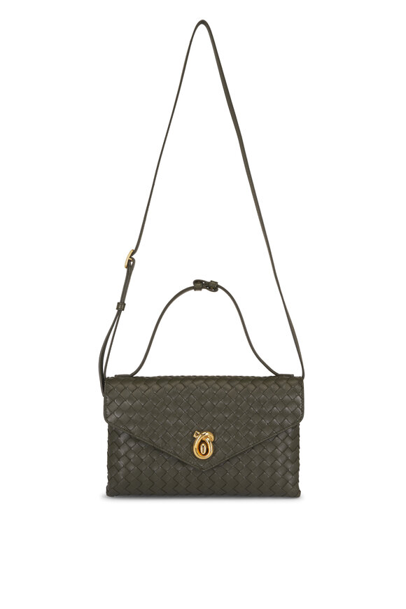 Bottega Veneta Knot Lock Bark Green INTR/NAPPA TOP HNDL - view 1
