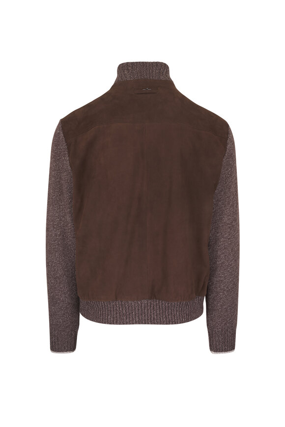 Paul & Shark Coffee Bean & Snow White Front Zip Sweater Jacket - view 4