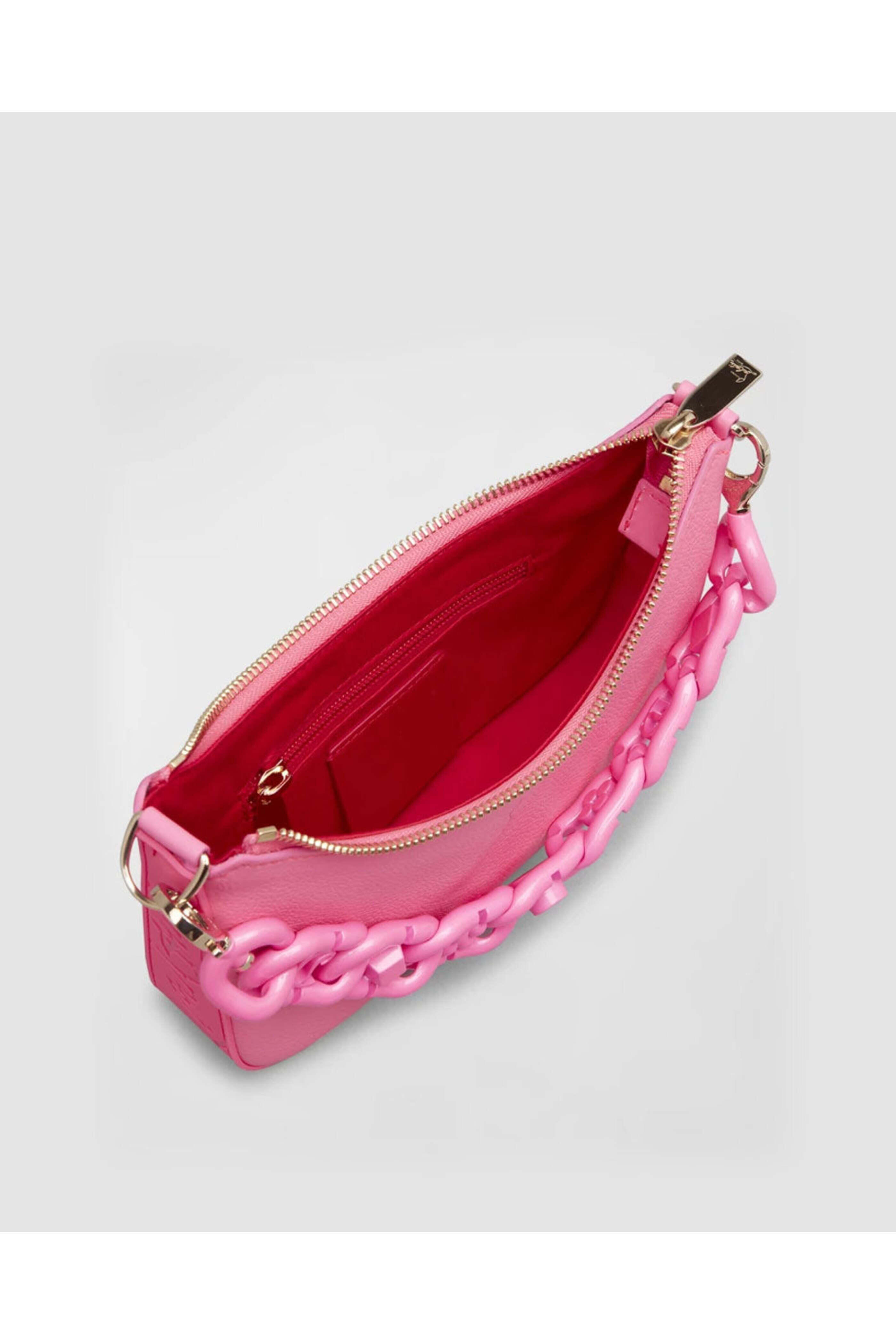 Christian Louboutin - Mini Loubila Leather Shoulder Bag in Neon Pink