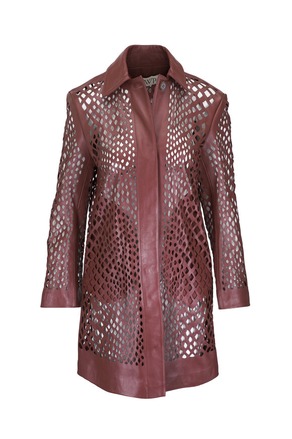 TWP Edinburgh Laser Cut Leather Coat