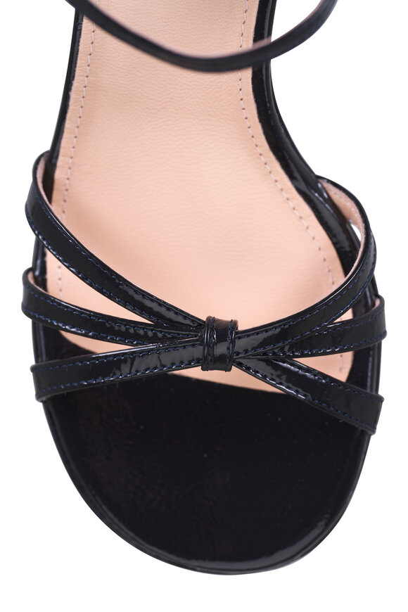 AGL Clio Navy Leather Crisscross Sandal, 60mm - view 5