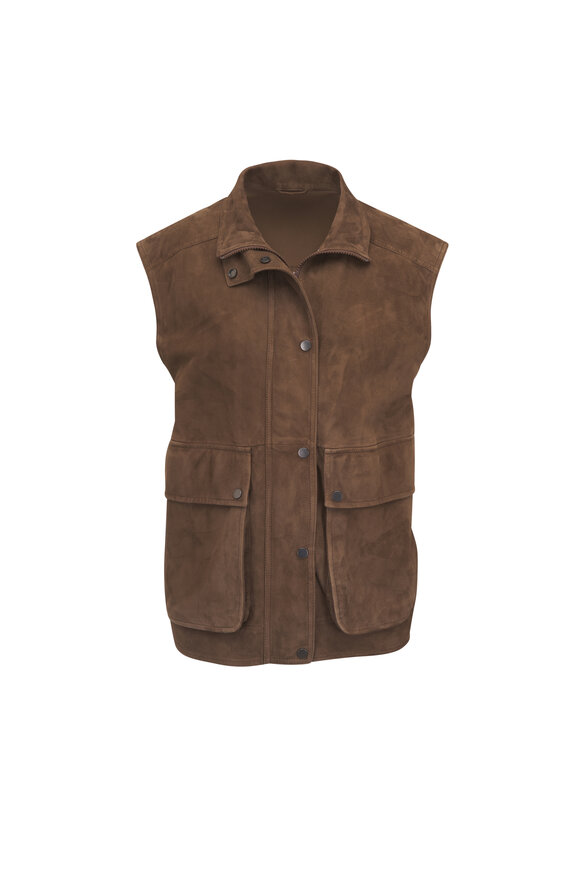Brunello Cucinelli - Couture Brown Suede Vest