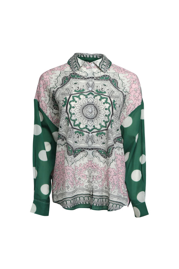 Essentiel Antwerp Houisiana Off White Printed Shirt