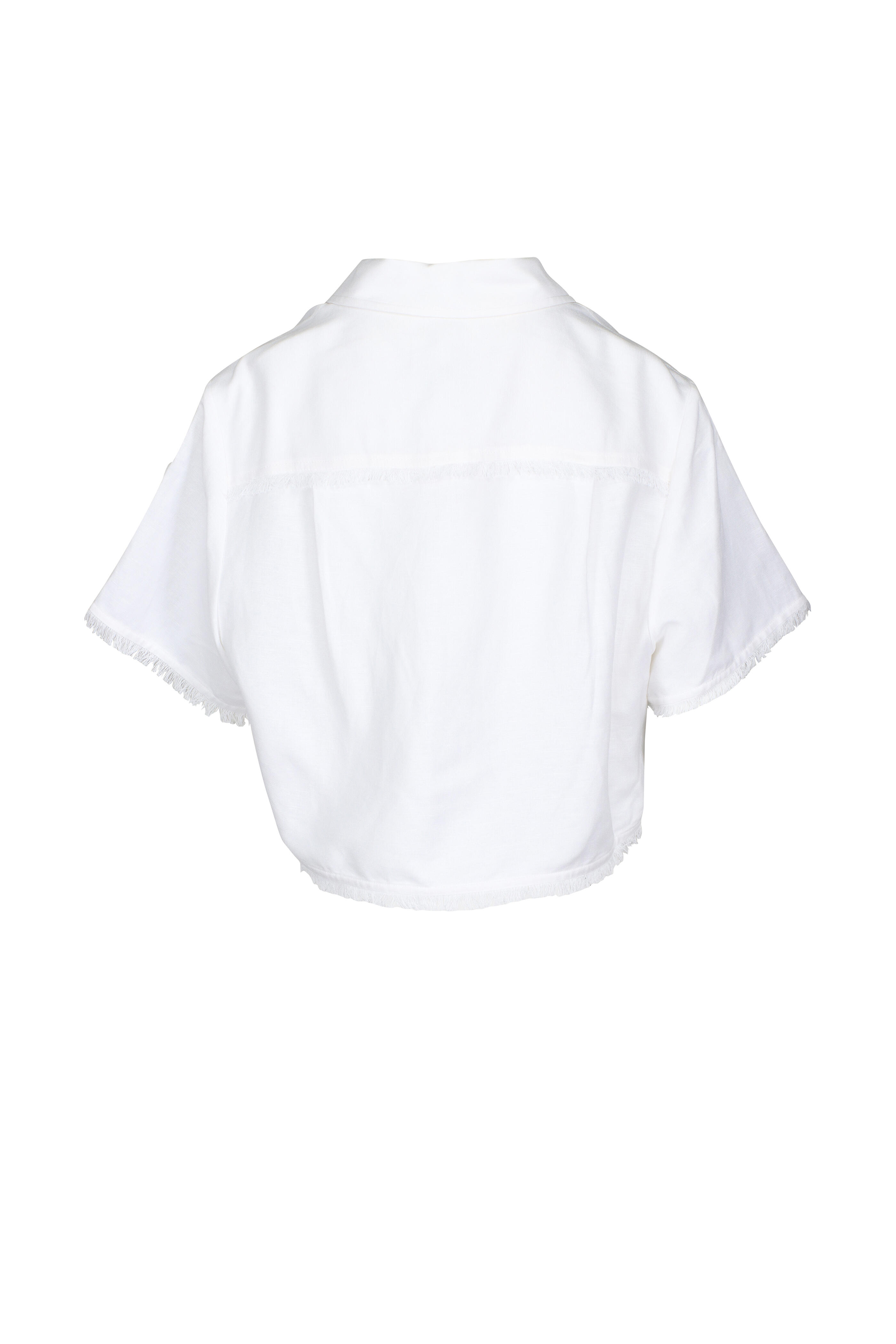 Simkhai - Solange White Cropped Blouse