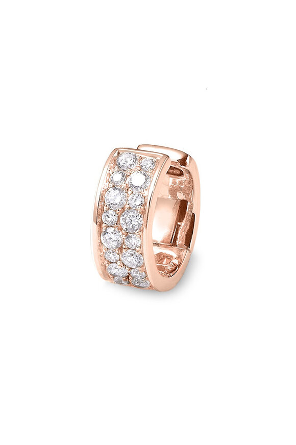 Nam Cho 18k Rose Gold Diamond Double Row Clip On Ear Cuff - view 1