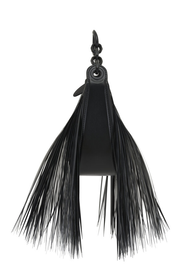 Valentino Garavani - Mini Hobo Moon Black Fringe Bag