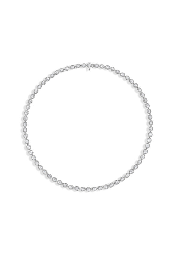 64 Facets Diamond Scallop Riviera Necklace