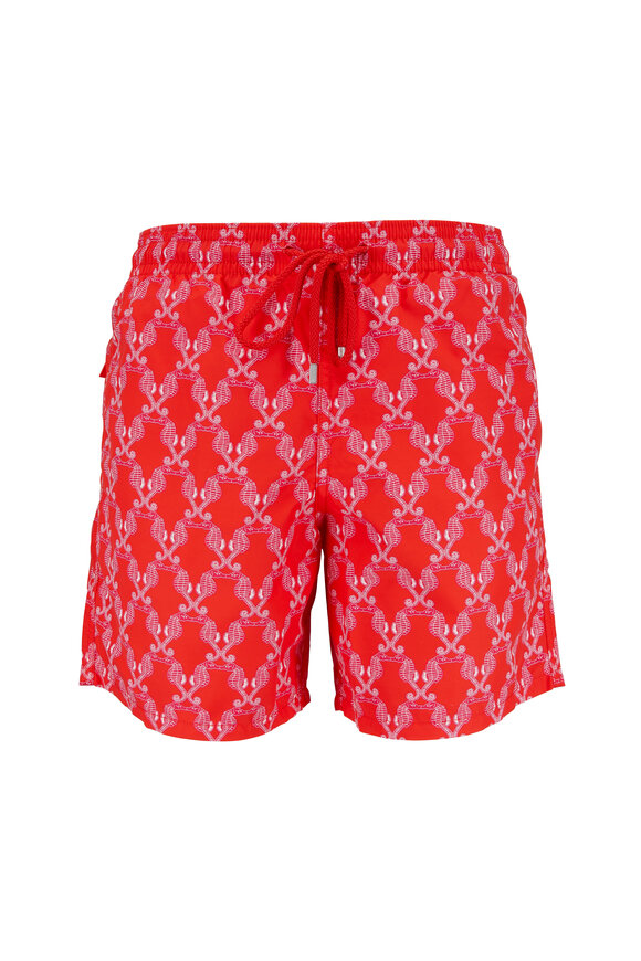 Vilebrequin - Moorea Red Seahorse Swim Trunks