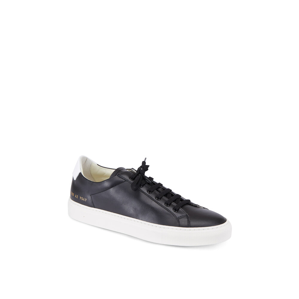 Common Projects - Retro Black Leather Low-Top Sneaker