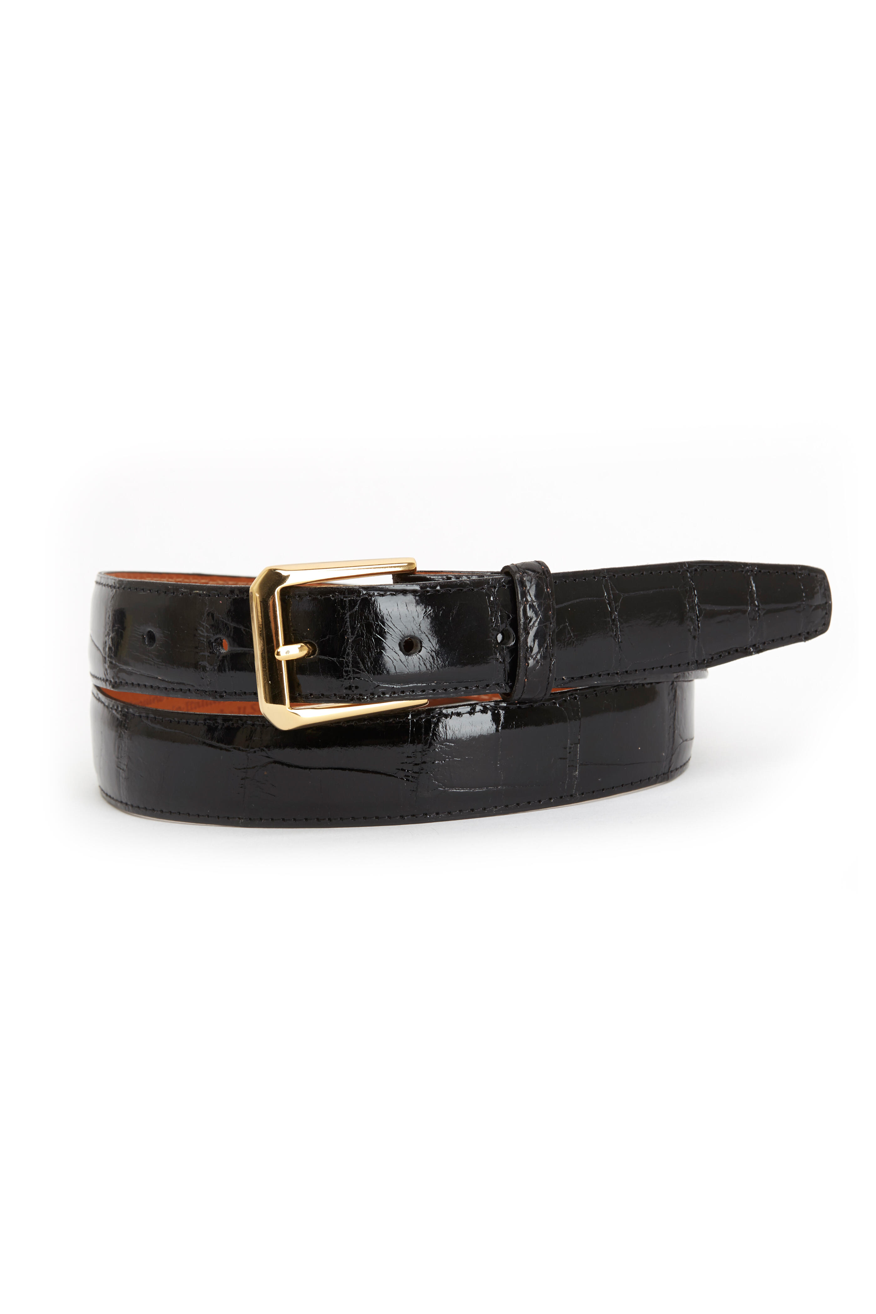 Trafalgar Classic Black Alligator Belt Mitchell Stores