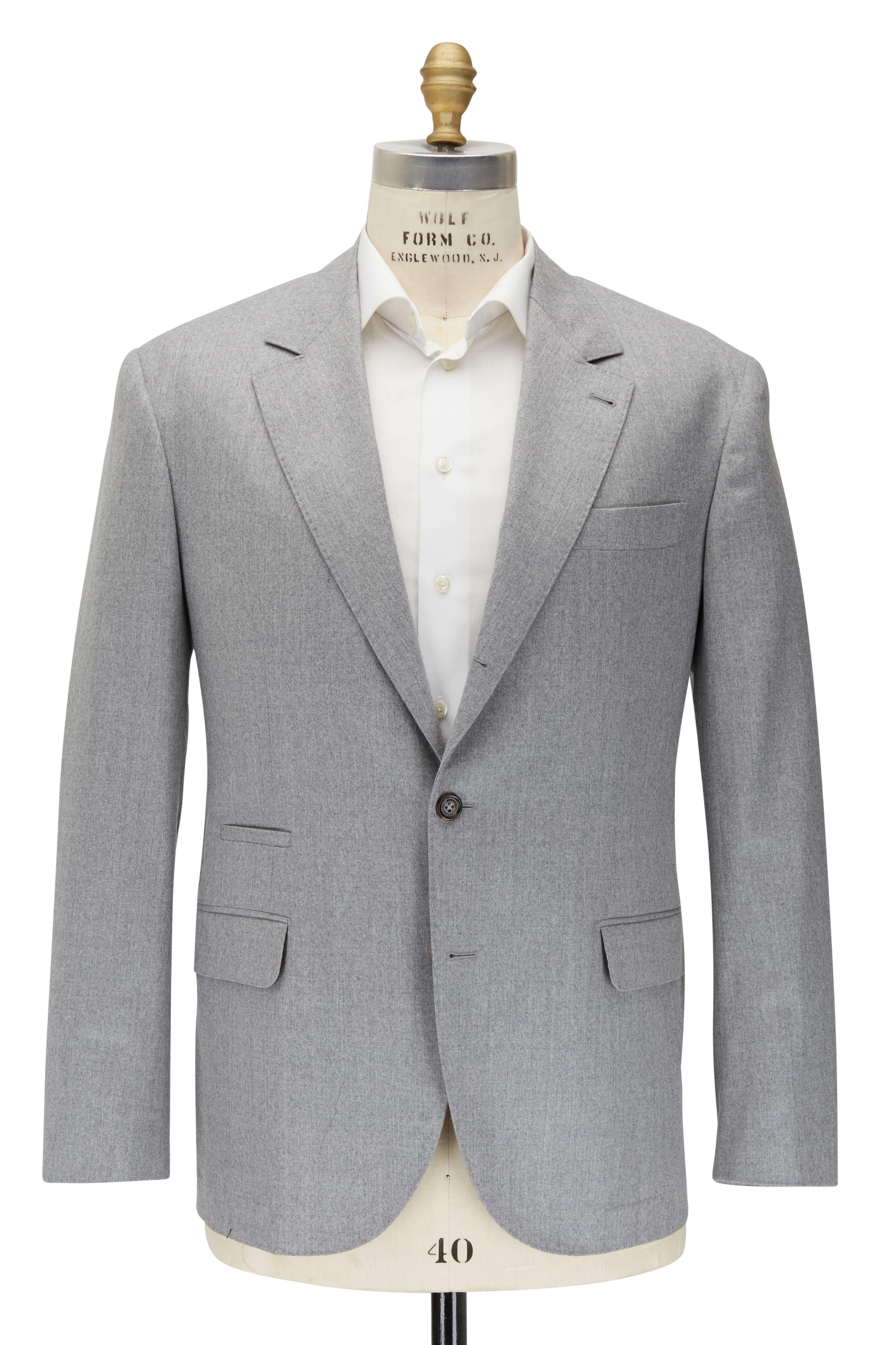 Brunello Cucinelli - Light Gray Wool Suit
