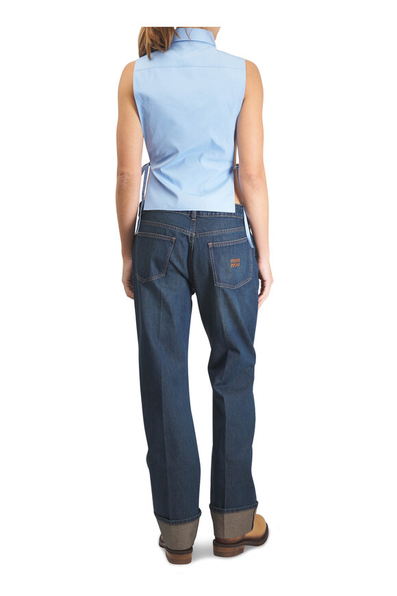Miu Miu Denim Cuff Straight Leg Jean - view 4