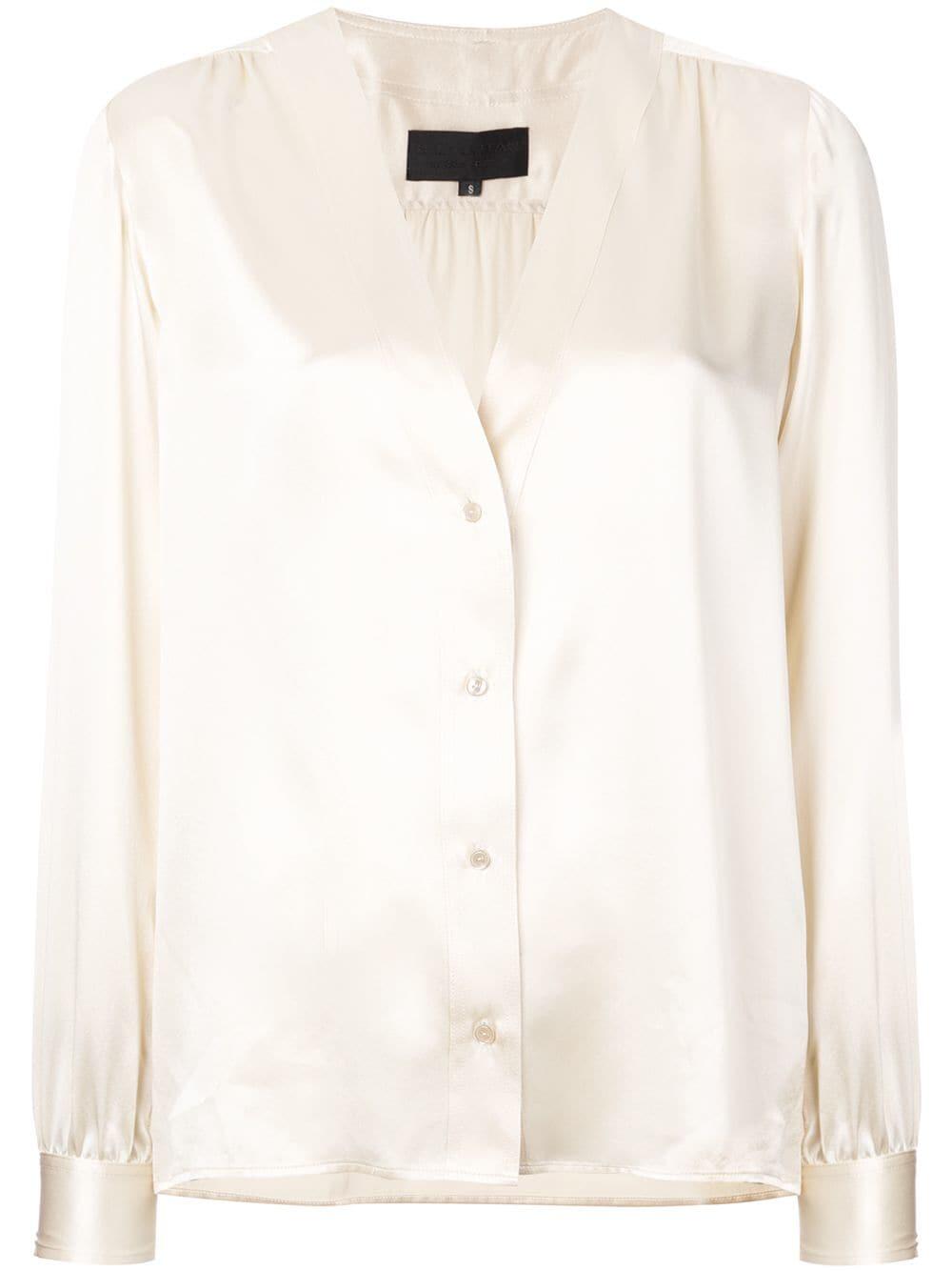 Nili Lotan - Elsie Champagne Silk Blouse