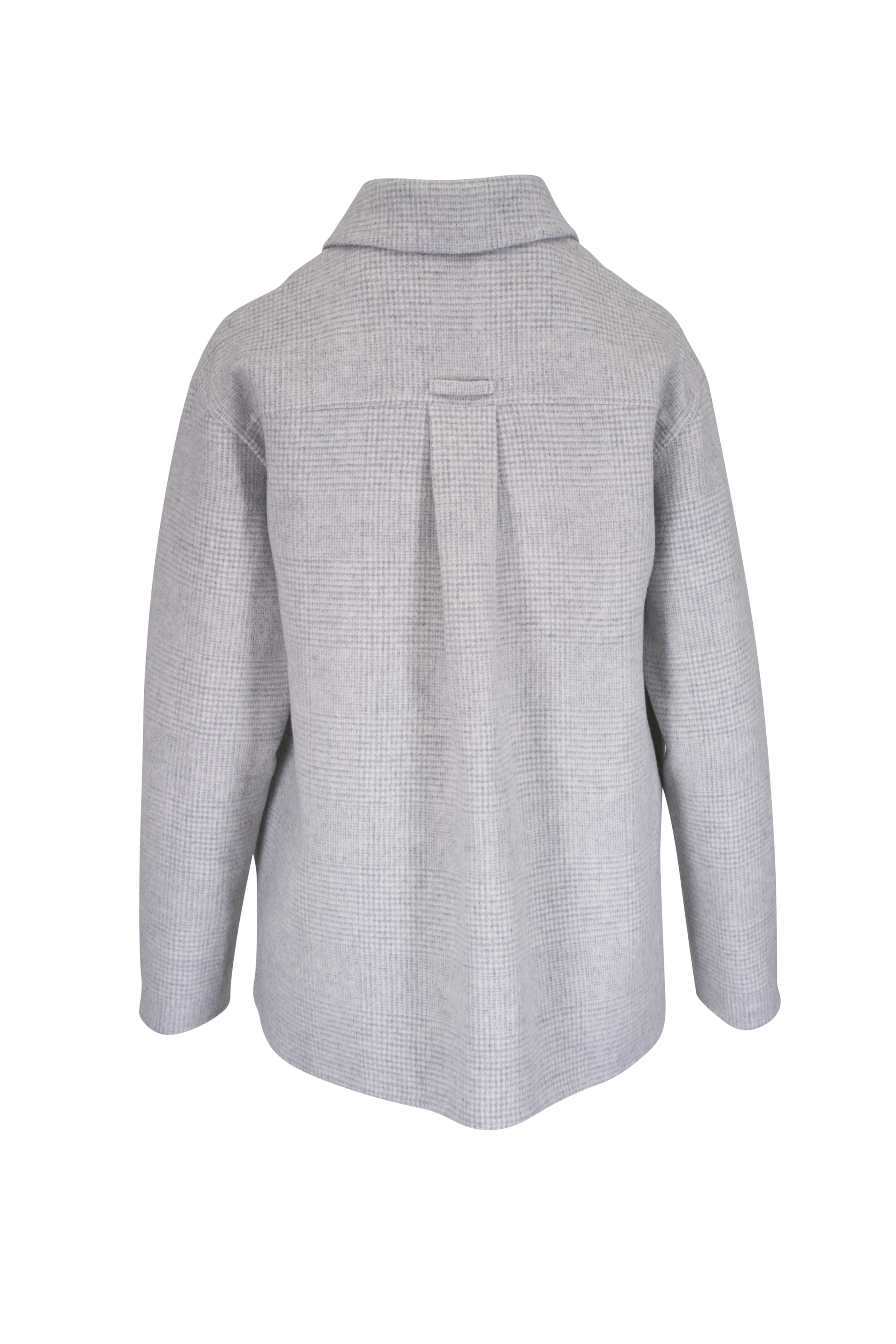 Kiton - Light Gray Double Faced Wool & Cashmere Over Shirt