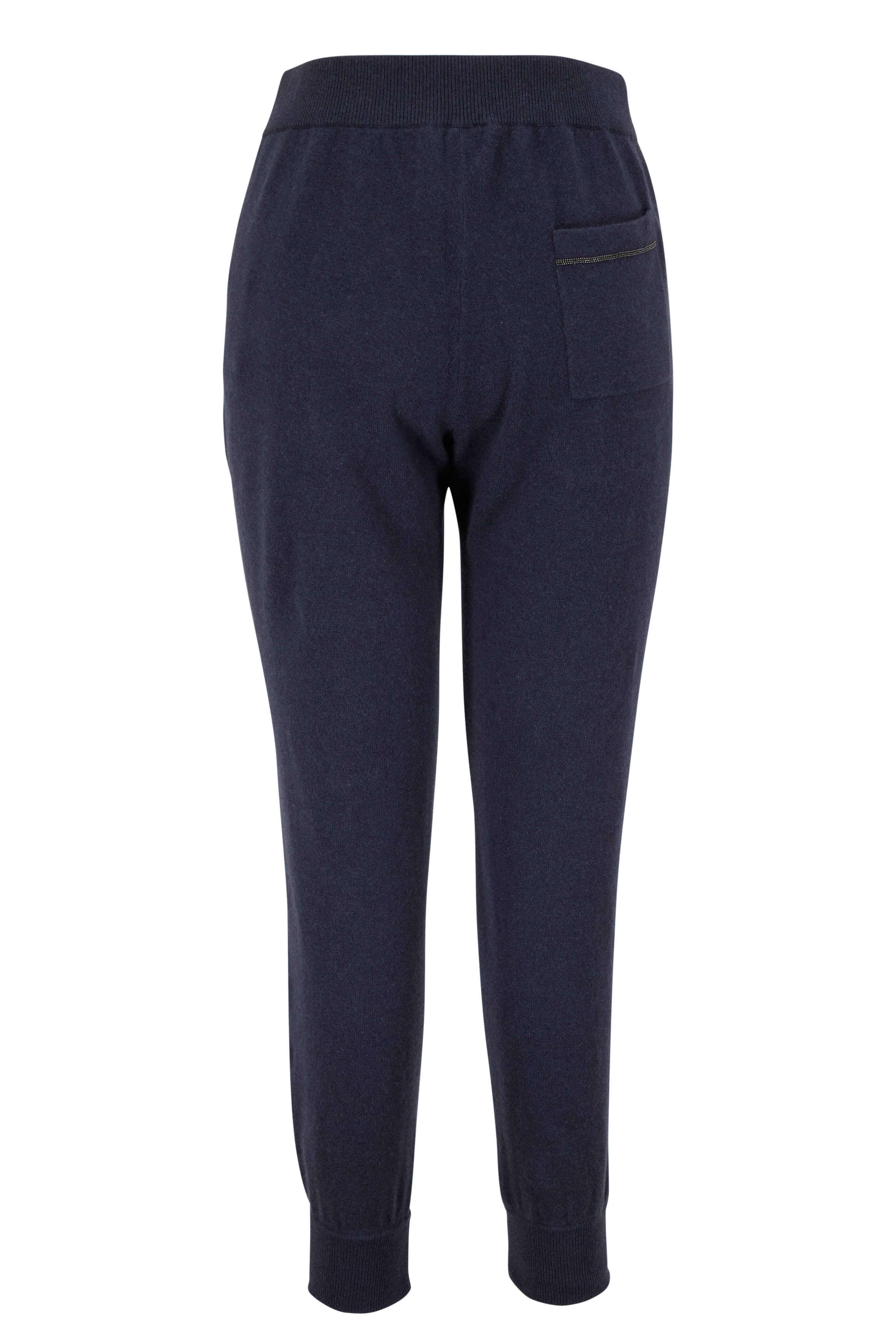 Brunello Cucinelli - Midnight Wool & Cashmere Spa Pant