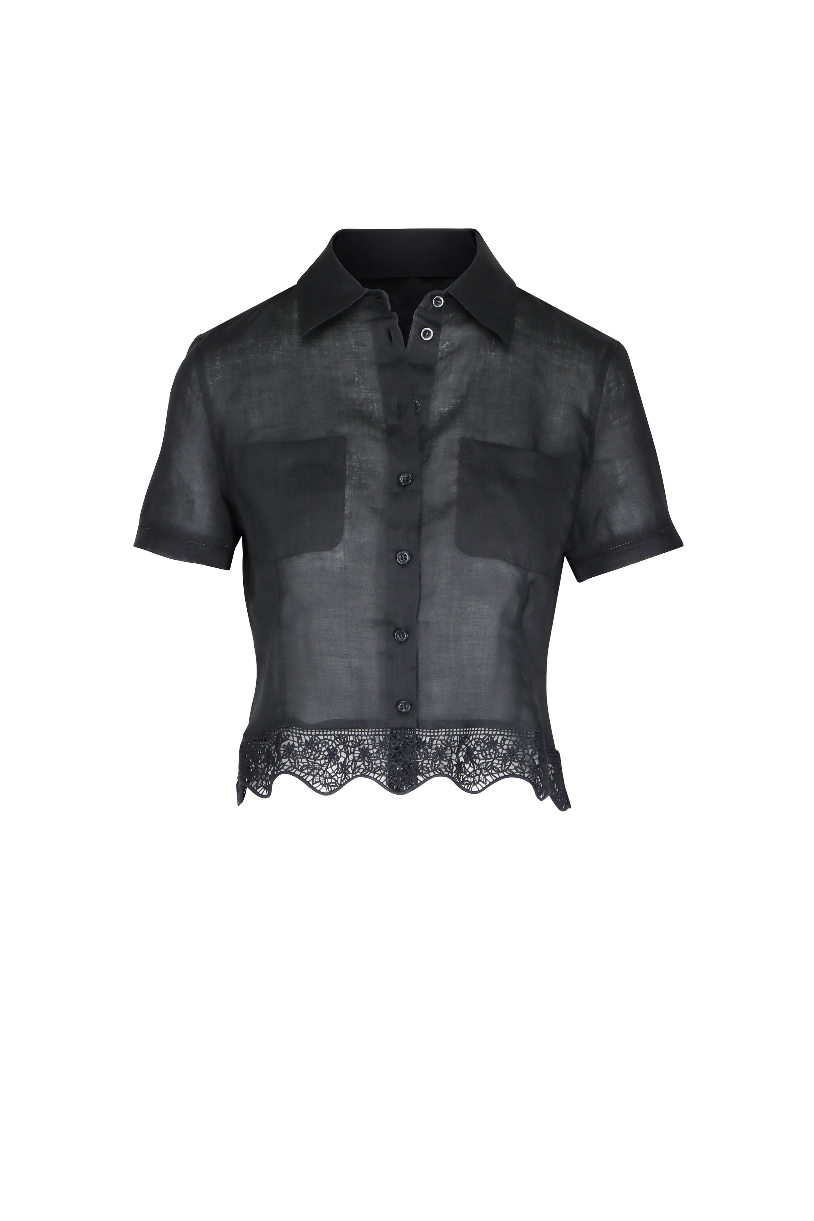 Frame - The Embroidered Black Seaside Shirt