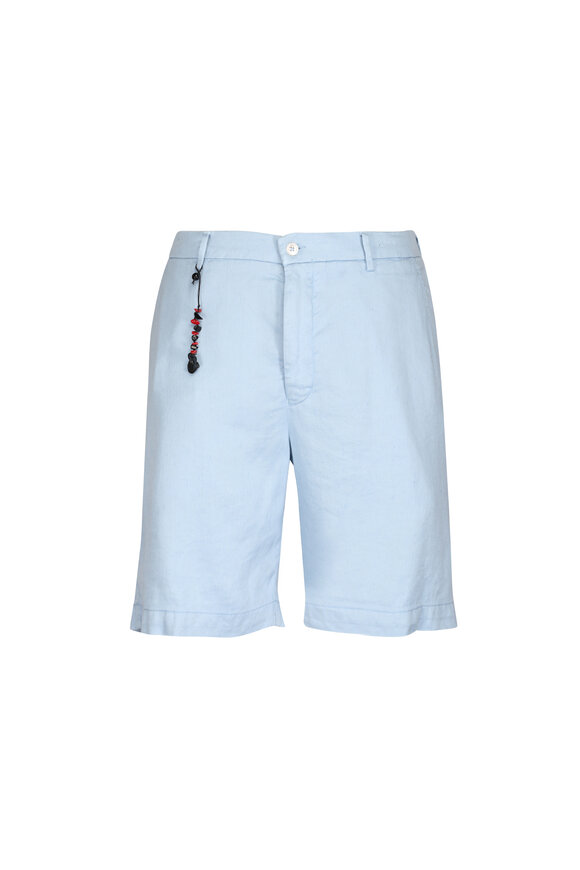 Marco Pescarolo Sky Blue Linen Bermuda Shorts