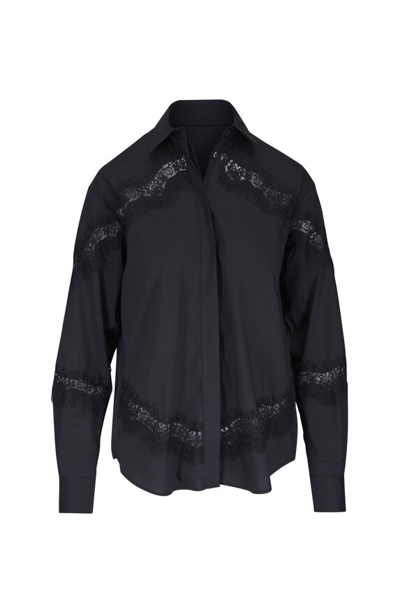Le Sarte Pettegole Black Lace Blouse - view 1