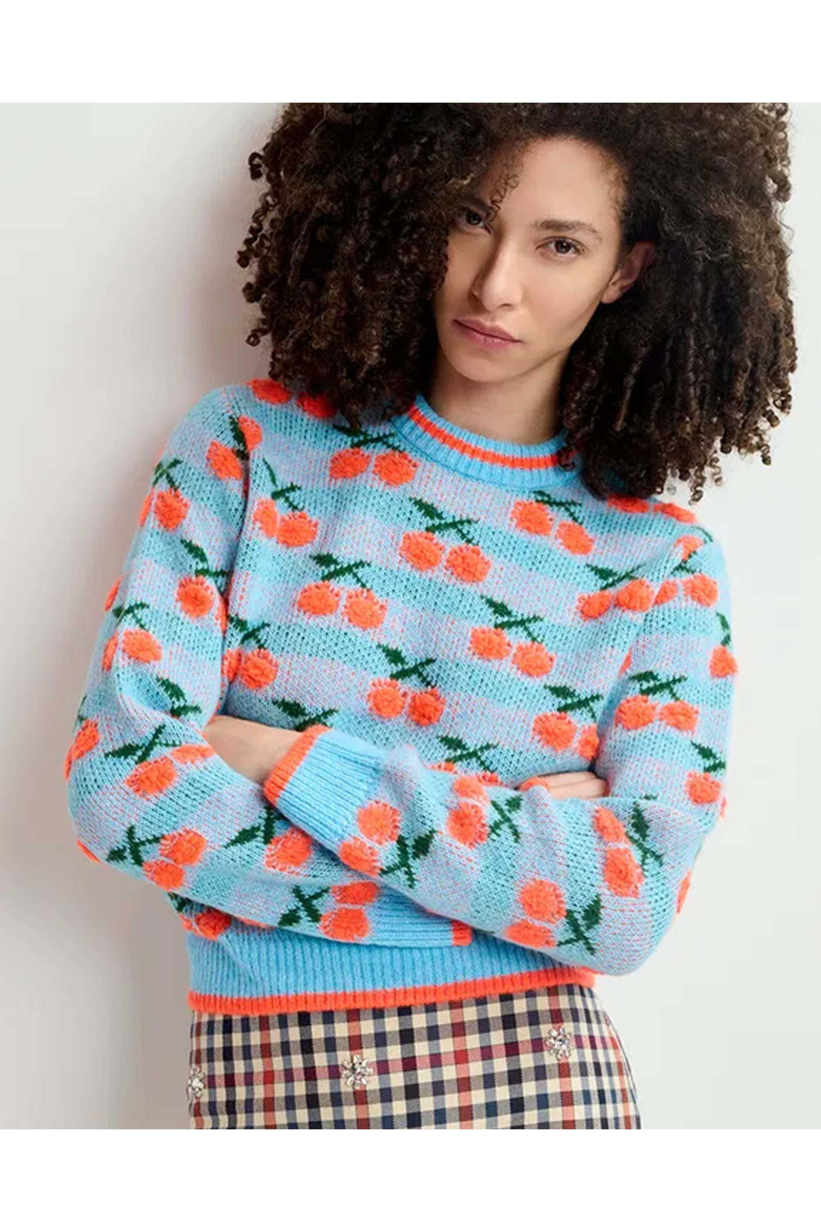 Essentiel Antwerp - Bel Air Cherry Intarsia-Knitted Sweater