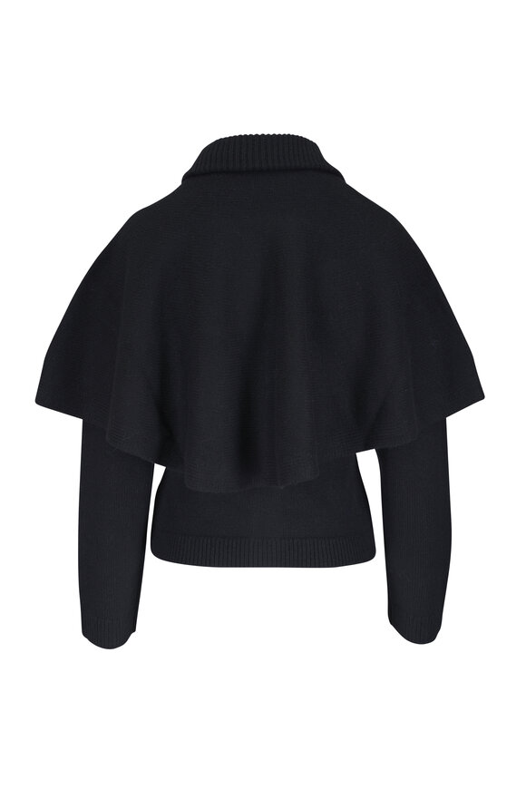 Vince Black Turtleneck Cape Cardigan - view 2
