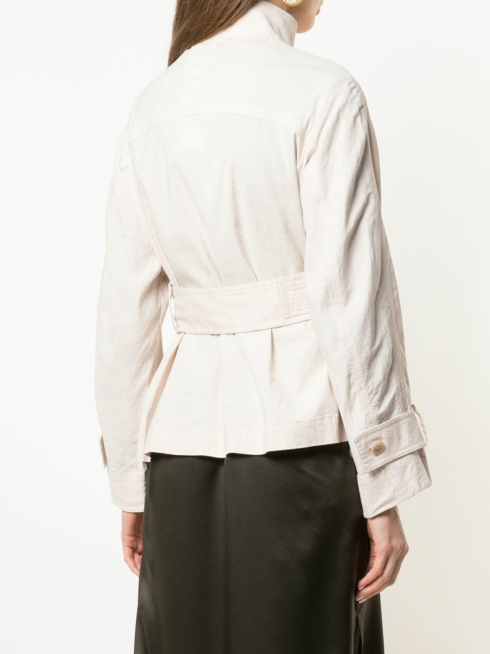 Vince - Sand Glow Stretch Linen Belted Jacket