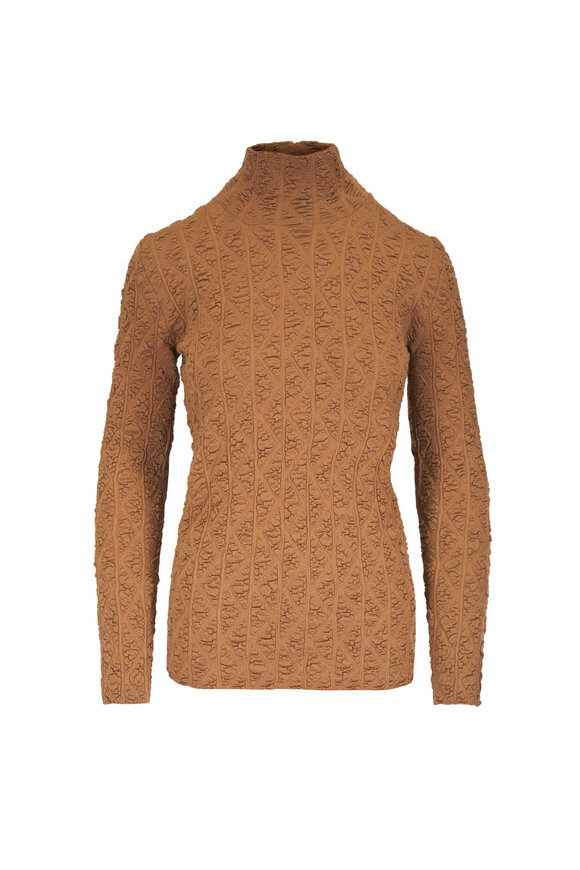 Loro Piana Orange Wool Turtleneck - view 1