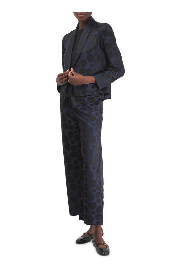 Peter Cohen Prime Bubble Navy & Black Duchess Jacquard Jacket - view 2