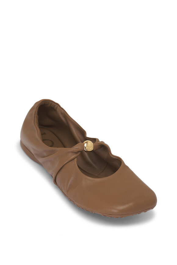 Loewe Oak Soft Leather Ballerina Flat