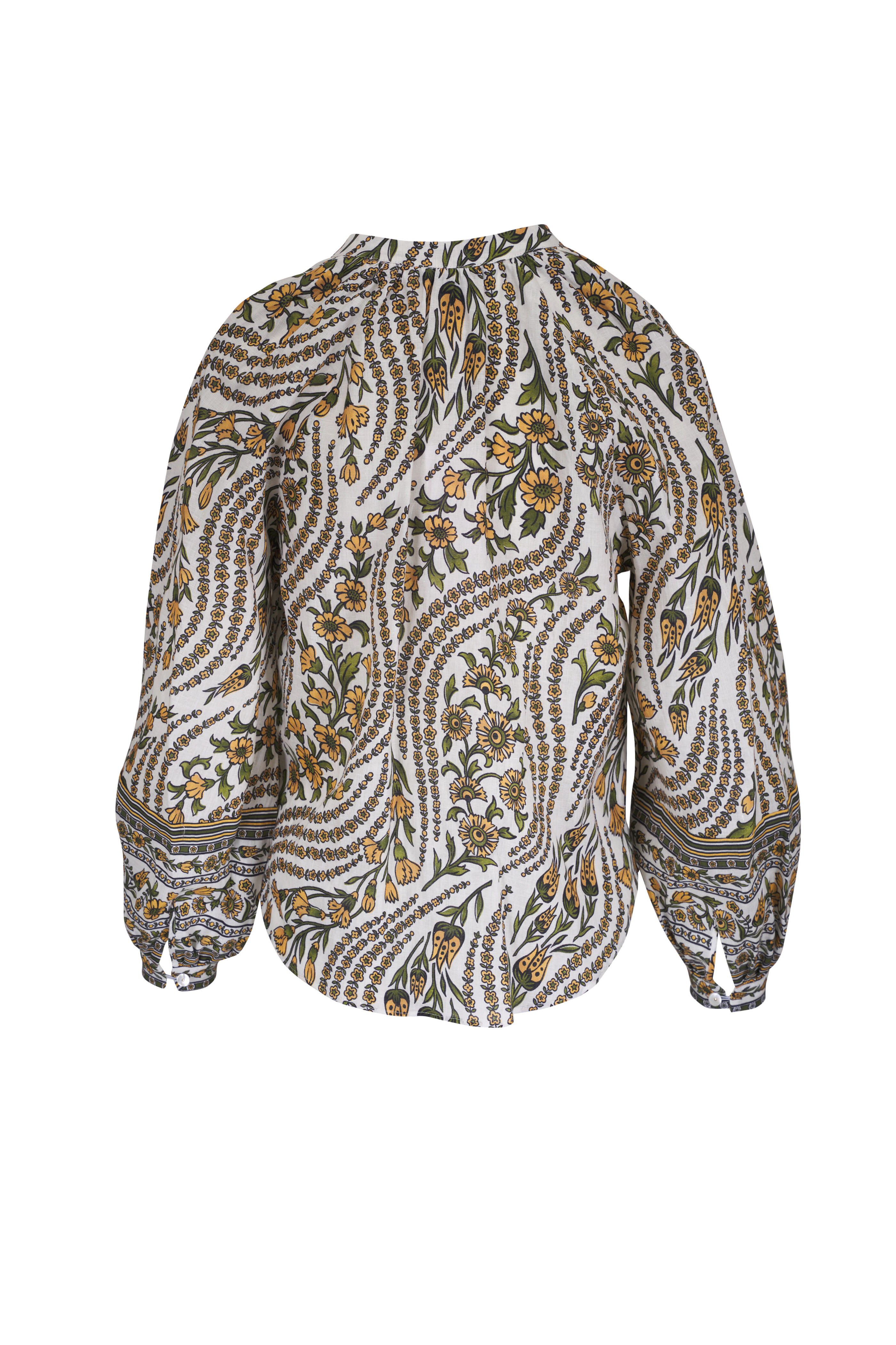 Veronica Beard - Ailani Dove Multi Linen Top