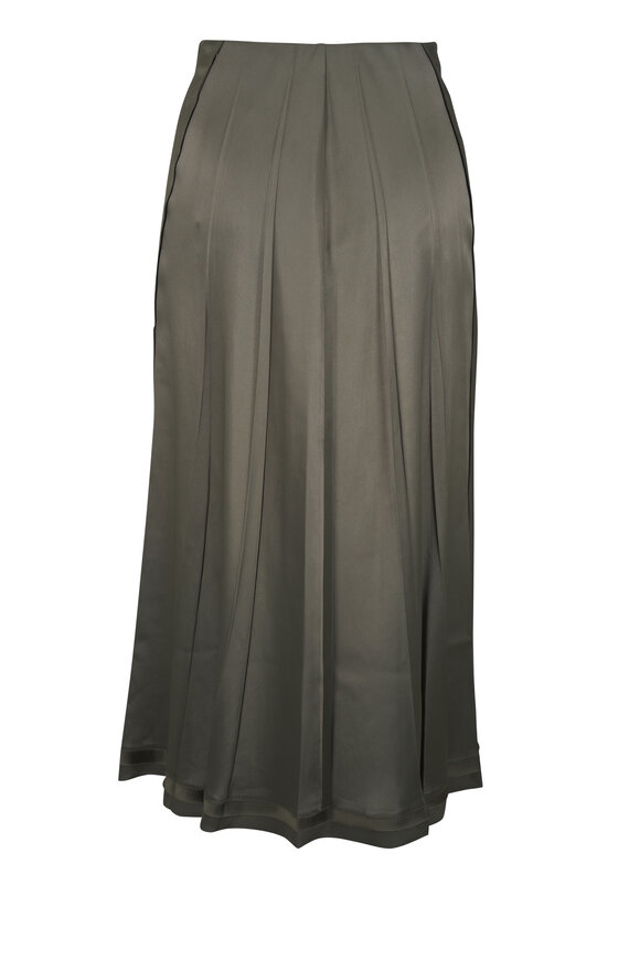 Vince Pine Grove Raw-Edge Satin Skirt - view 2