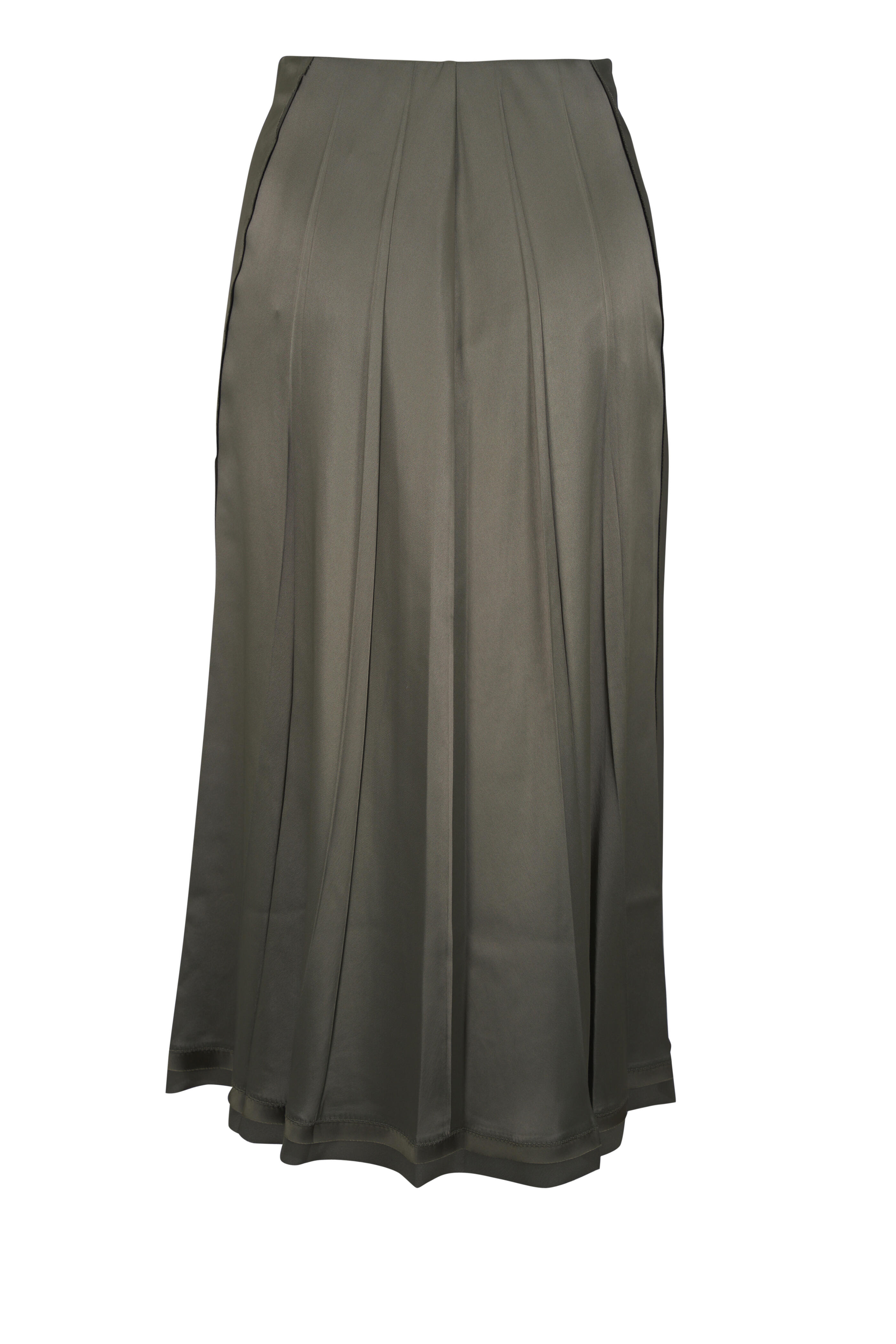 Vince - Pine Grove Raw-Edge Satin Skirt - view 2