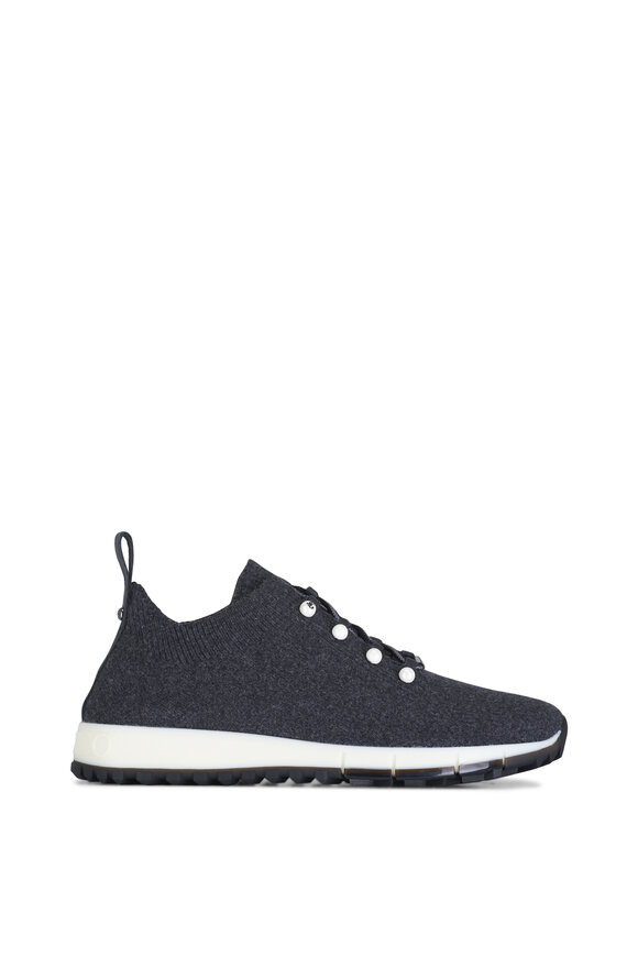 Jimmy Choo - Black Mix Cashmere Mélange Knit Sneaker 