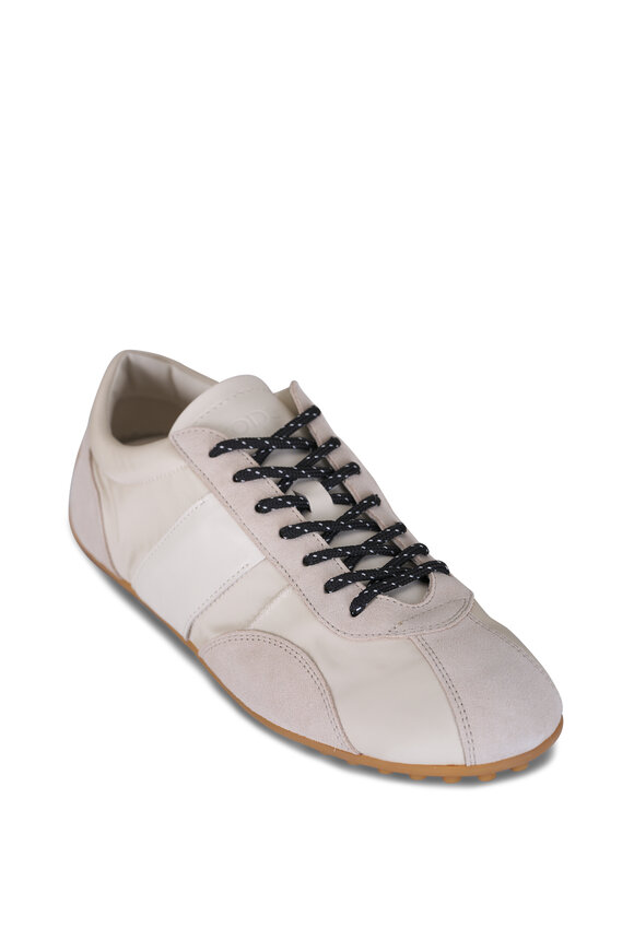 Tod's Sportiva Stucco Leather & Suede Low Top Sneaker