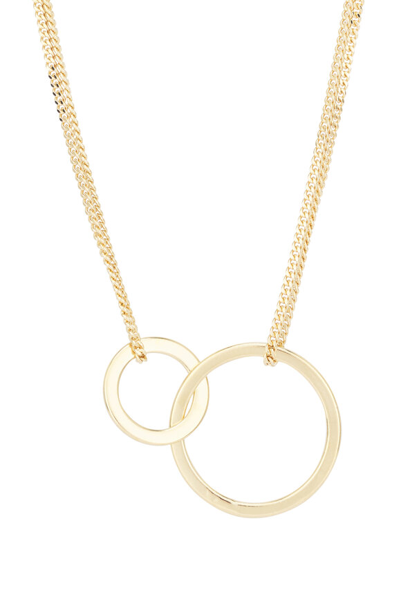 Cristina V. Petite Double Bubble Gold Necklace - view 2
