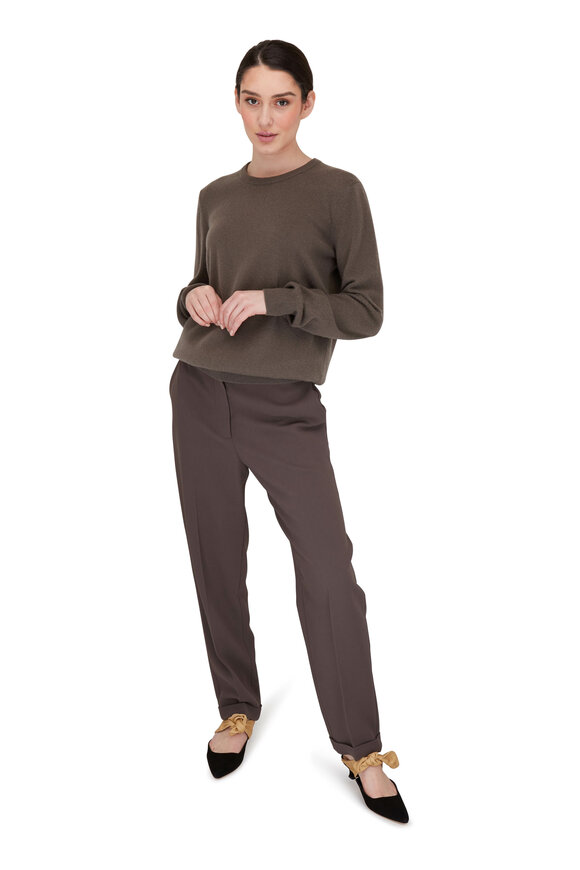 The Row - Olive Grey Green Cashmere Sweater