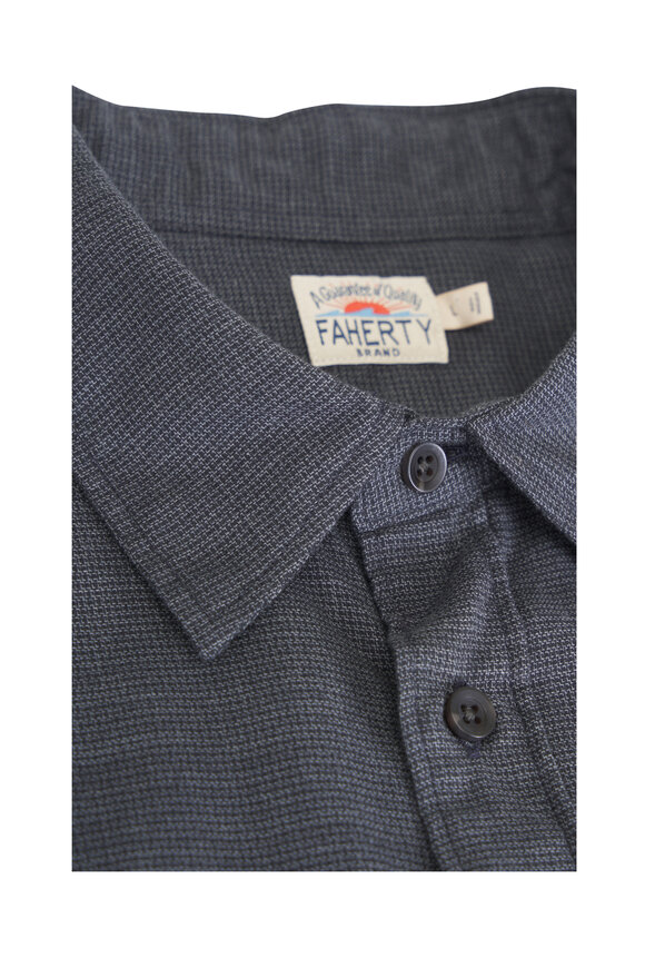 Faherty Brand Timberline Mineral Gray Brushed Twill Shirt - view 2