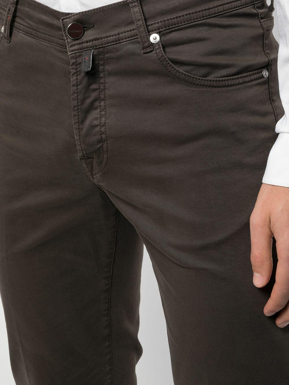 Kiton - Dark Brown Stretch Cotton Five Pocket Pant