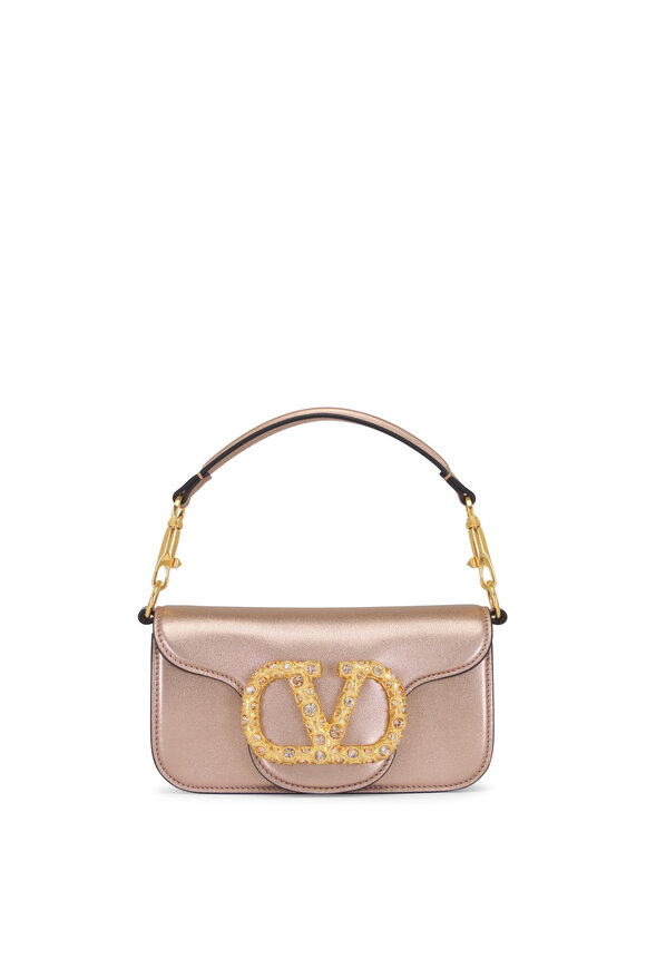Valentino Garavani Small Loco Rose Cannelle Leather Shoulder Bag - view 5