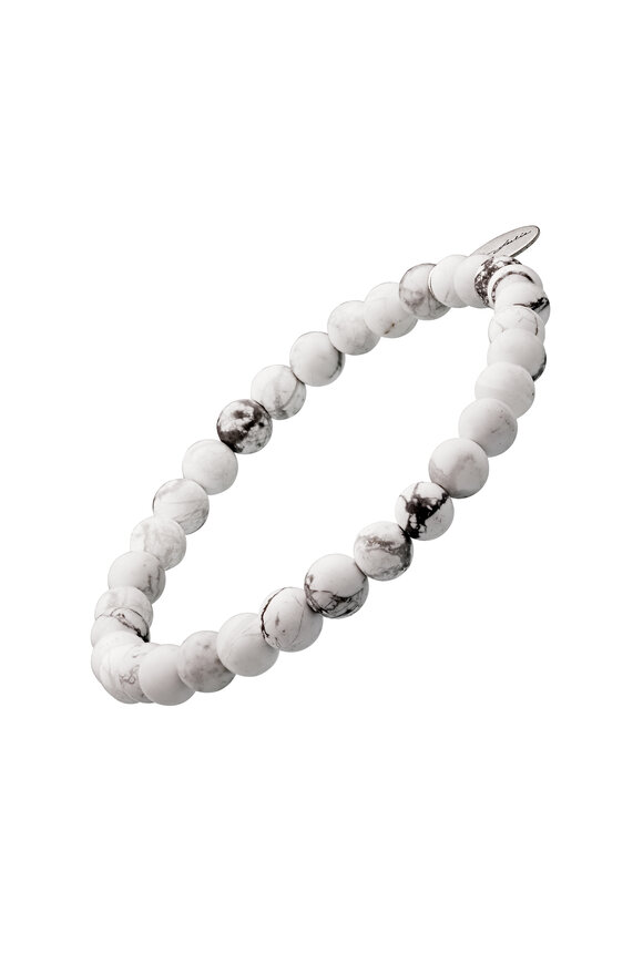 Jan Leslie Matte Howlite Beaded Bracelet
